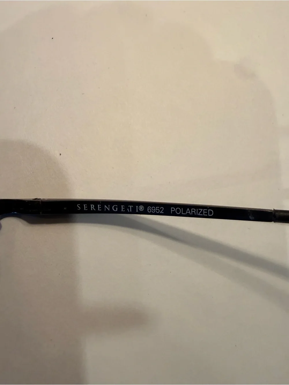Like New Serengeti Black Metal Framed Polarized Sunglasses Arm (Model 6952)